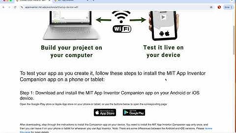 MIT App Inventor: Setup Instructions for Companion App