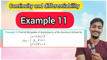 Continuity and differentiability example 11 | Example 11 chapter 5 class 12