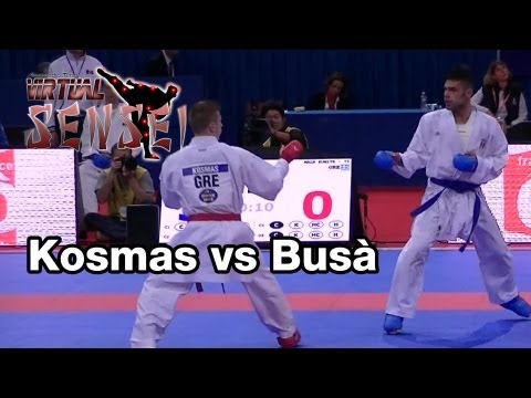 Kosmas vs Busà - Male kumite -75 kg - 21st WKF World Karate Championships Paris Bercy 2012