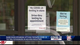 Maine expands COVID-19 testing options for workers in high-risk industries