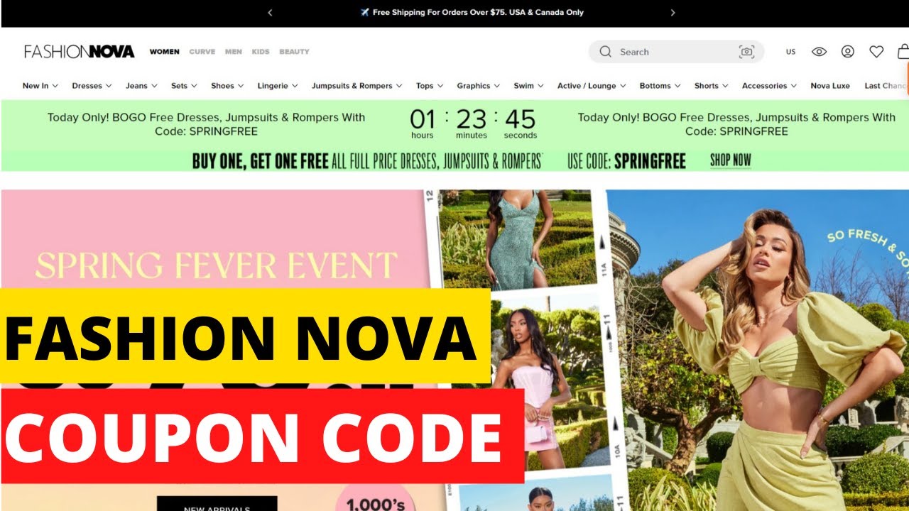 Fashion Nova Coupon Code 2023 | Fashion Nova Discount Code 50 Off | 10% ...
