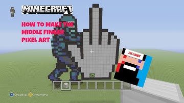 MINECRAFT pixel art - middle finger