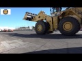 Convoy of massive heavy equipment