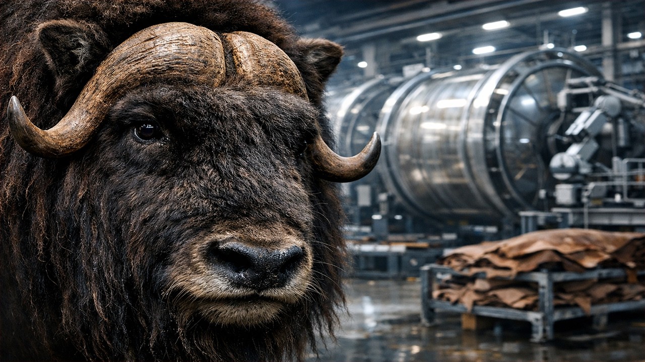 Inside a Musk Ox Leather Manufacturing Facility – Industrial Luxury Leather Production
