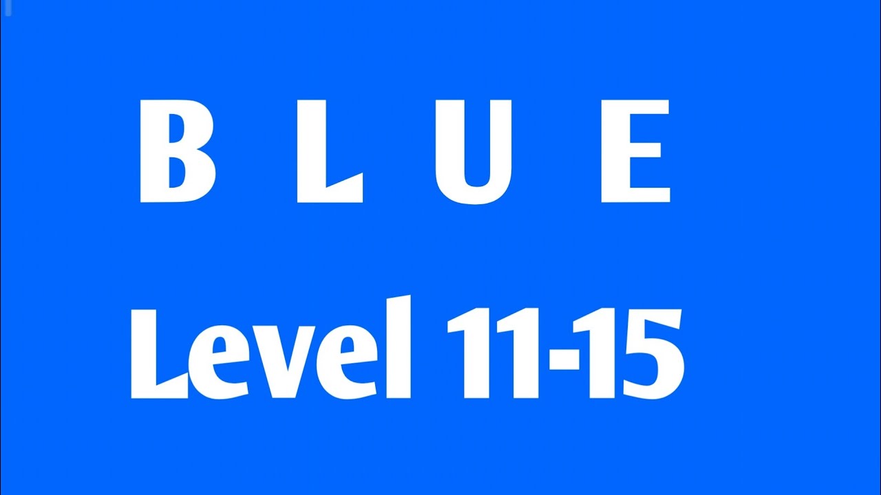 BLUE Level 11-15 Androidios Gameplay Walkthrough By Bart Bonte - YouTube