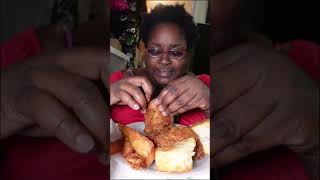 KFC Crispy Thighs, Wedges & Honey Biscuit Mukbang