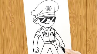 How to draw Little Singham | Easy drawing Little Singham | Step by step drawing Little Singham