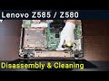 Lenovo Z585, Z580 disassembly and fan cleaning