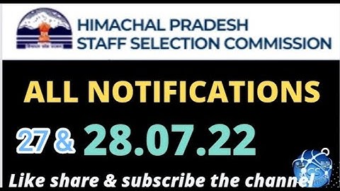 HPSSC ALL NOTIFICATIONS 27.07.22 & 28.07.22 || BIGGEST UPDATE JOA 903 TYPING RESULT OUT