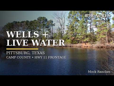 East Texas Ranch for Sale | 85 Acres with Hwy Frontage, Live Water & Timber