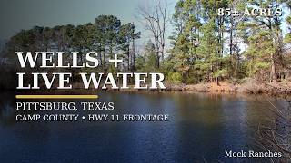 East Texas Ranch for Sale | 85 Acres with Hwy Frontage, Live Water & Timber