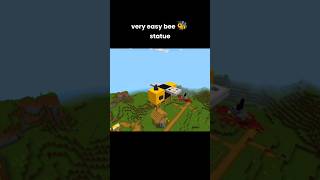 very easy build bee 🐝 statue #shorts #minecraft