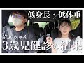 【3歳児健診】小さめと指摘されていた次女の3歳児健診の結果をお話します！