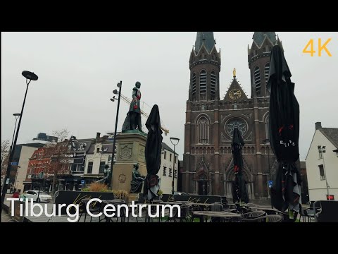 Tilburg Centrum Bike Tour 4K | Tilburg City Centre | Netherlands | with pleasant music