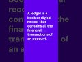What is a Ledger #accounting #bcomjobs #financeinterview