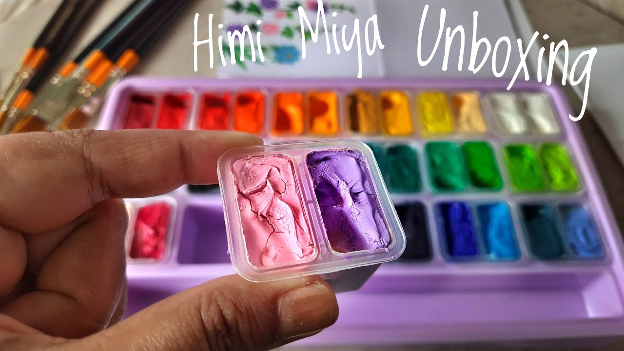 Himi Miya Jelly gouache paint opening / Paint with Himi miya || Co.L ...