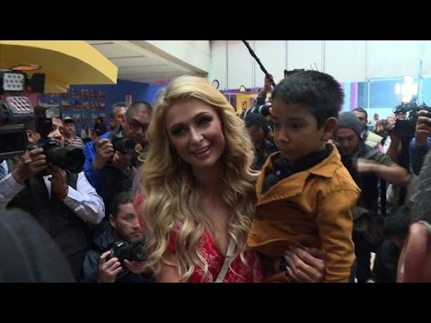  Paris Hilton visits a children's foundation in Mexico