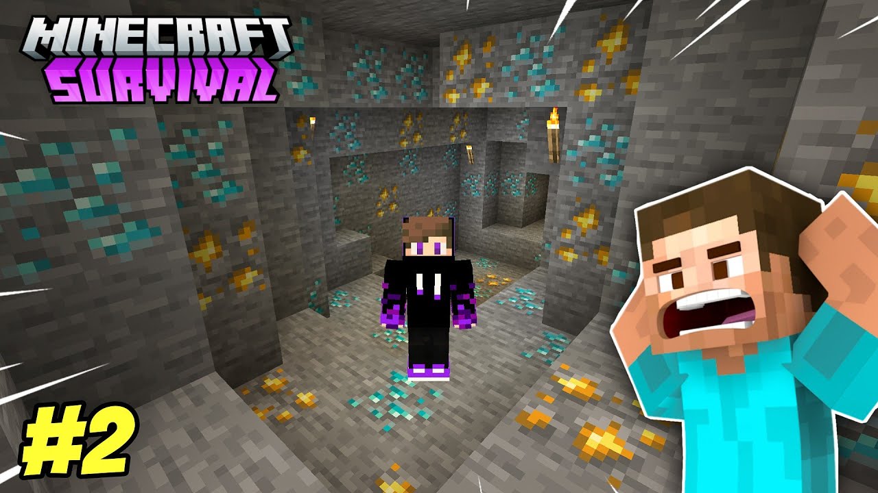 Find diamonds and gold in Minecraft #2 | Minecraft survival series ...
