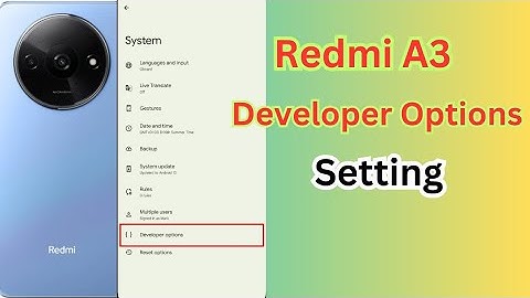 Redmi A3 Developer Options | Redmi A3 Ka Developer Option kaise on Kare