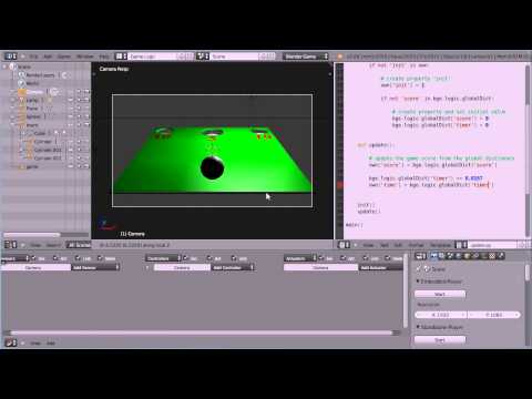 Blender Tutorial Developing a Simple Ball Game - Adding a Timer and Win Scene