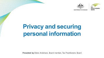 Privacy and securing personal information