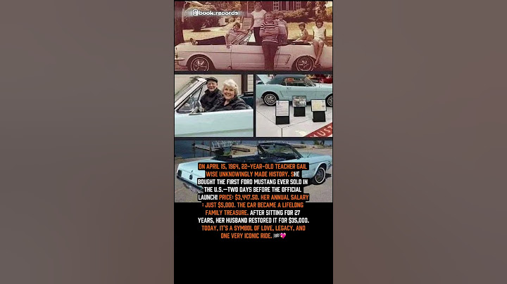 🚗 She Bought the FIRST Mustang Ever Sold in the U.S.!  #book_records #history #interestingfacts