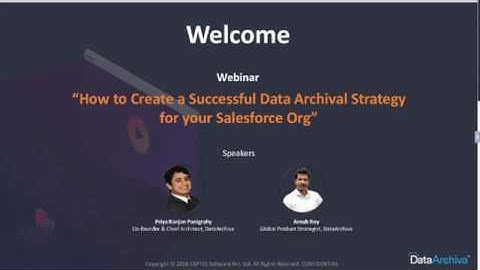 How to create a successful data archiving strategy for your Salesforce Org.