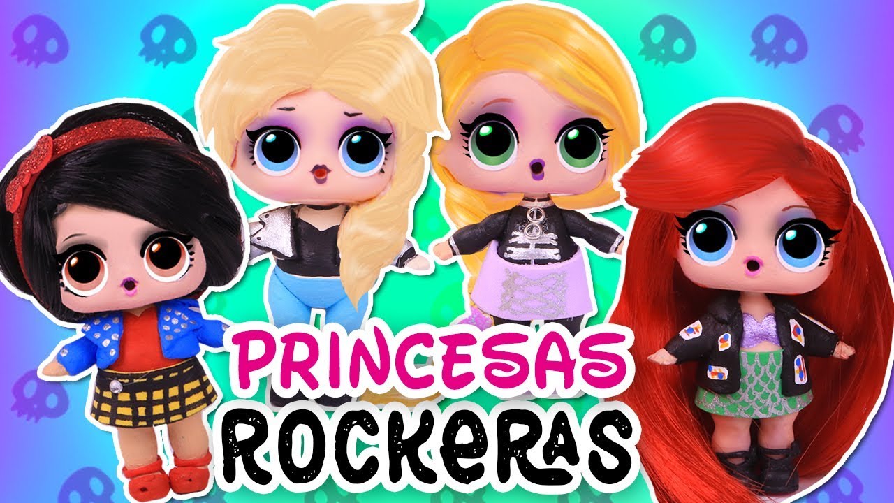 Princesas Rockeras 🤟😎 Rapunzel Elsa Blanca Nieves Y Ariel 🧜🏻‍♀️ Transformaciones Fantásticas