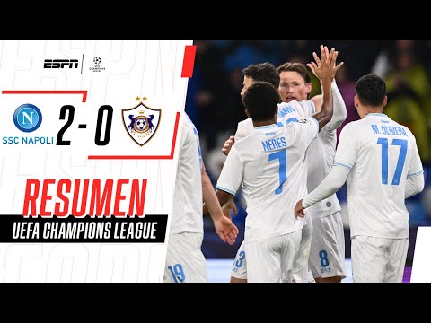 EMOTIVO HOMENAJE A MARADONA Y TRIUNFO NAPOLITANO PARA SEGUIR CON VIDA | Napoli 2-0 Qarabag | RESUMEN