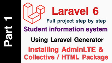 Laravel 6 Student Information System Part 1 (Installing AdminLte with Collective Html) Admin-Panel