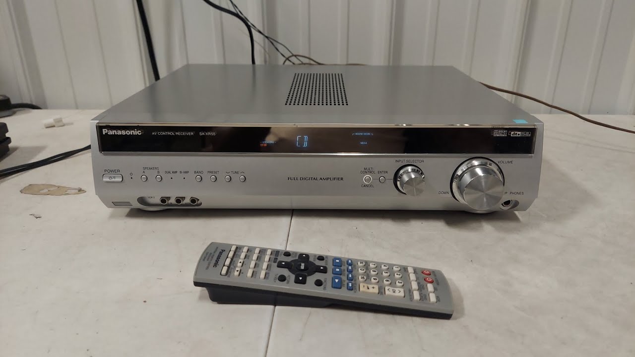 Panasonic AV Control Receiver SA-XR55 Full Digital Amplifier - YouTube