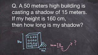 How to Set Up a Proportion from a Word Problem (feat: shadow)
