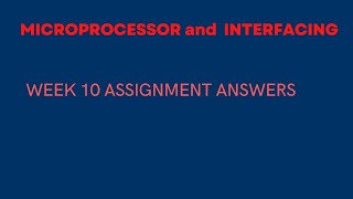 week 10 assignment key