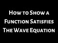 Show that z = cos(4x   4ct) satisfies The Wave Equation