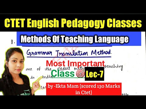 English Pedagogy for CTET |🔶Methods of Teaching Language | Lec.7 # ...