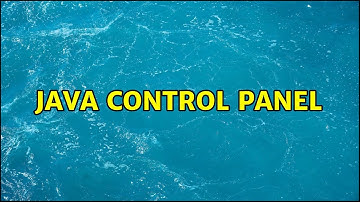JAVA control panel
