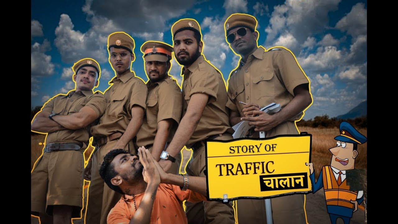 Story Of Traffic Challan || Police Comedy Video - Kaminey Frendzz