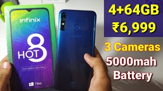 Infinix Hot 8 Unboxing & full review in Hindi | Camera, Gaming | Best Smartphone under 7000