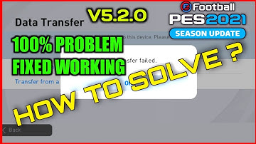 How To Fix Data Transfer Failed Problem In Pes 21 Mobile |  100% Fixed Data Transfer.....