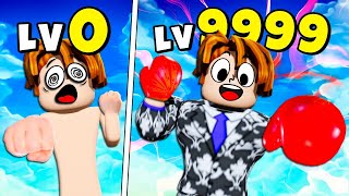 O UNICO OBJETIVO E MELHORAR O SOCO O MÁXIMO QUE PUDER ENTÃO FIZ ISSO (Roblox Super Boxing Simulator)