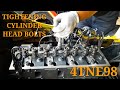 INSTALL CYLINDER HEAD YANMAR ENGINE 4TNE98 | TIGHTENING CYLINDER HEAD BOLTS