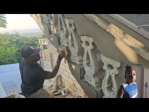 Working on the staircase cling cling love the look of the house