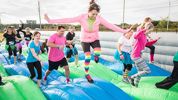 Slingshot Obstacle Preview | Insane Inflatable 5K Missoula 2016