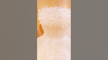 Váy cúp ngực kết hợp hoa 3D nổi #váycướicôdâu #bridal