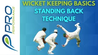 Wicket keeping Basics - The correct technique when standing back to pace bowling!