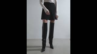 JIMMY CHOO CYCASKB95SUETAUPE 関税送料込 CYCAS KB 95 | Taupe Nappa Leather Knee-High Boots | New