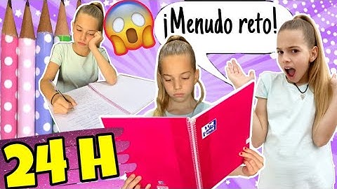 📚 Me paso 24 HORAS HACIENDO DEBERES y me meto en un gran lio - Soy retada por Daniela Golubeva