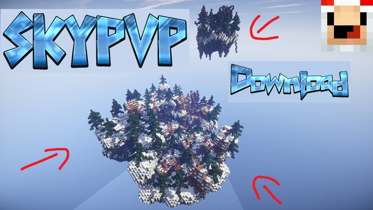Minecraft Winter SkyPvP Map Download - YouTube