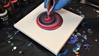 Acrylic pouring - create a wrecked ring pour, in 3 minutes!