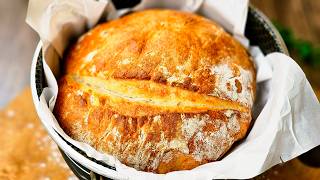 Just Mix and Bake! No Oven, No Kneading, The Easiest Stovetop Bread You'll Ever Make